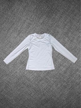 White Long Sleeve Performance Athletic Base Layer